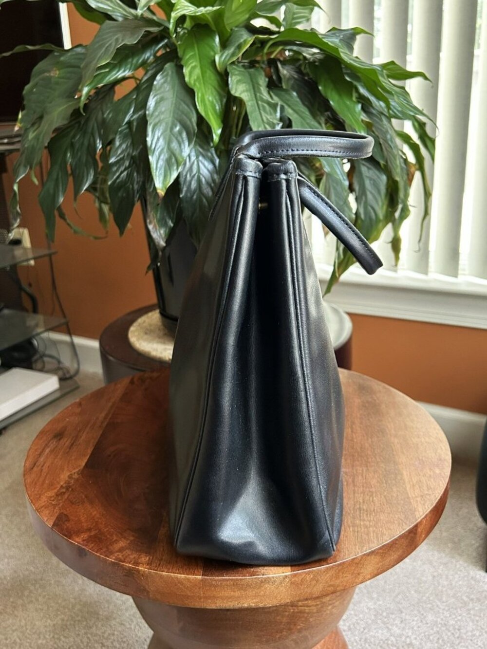 LONGCHAMP Roseau Leather Tote, Black - Picture 6 of 14